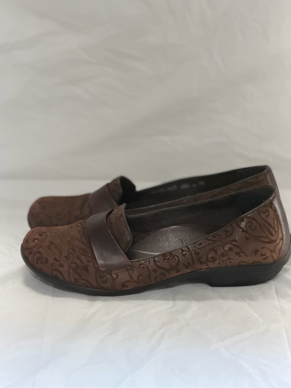 Dansko Brown Patterned Leather Slip-On Loafers
